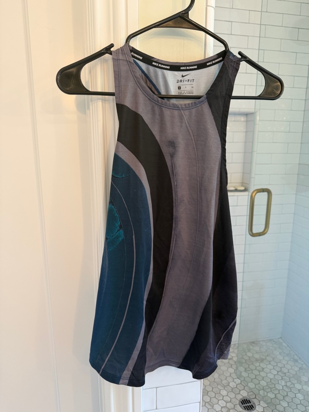 Nike Women's Dri-FIT Tank in Gray, Black & Teal